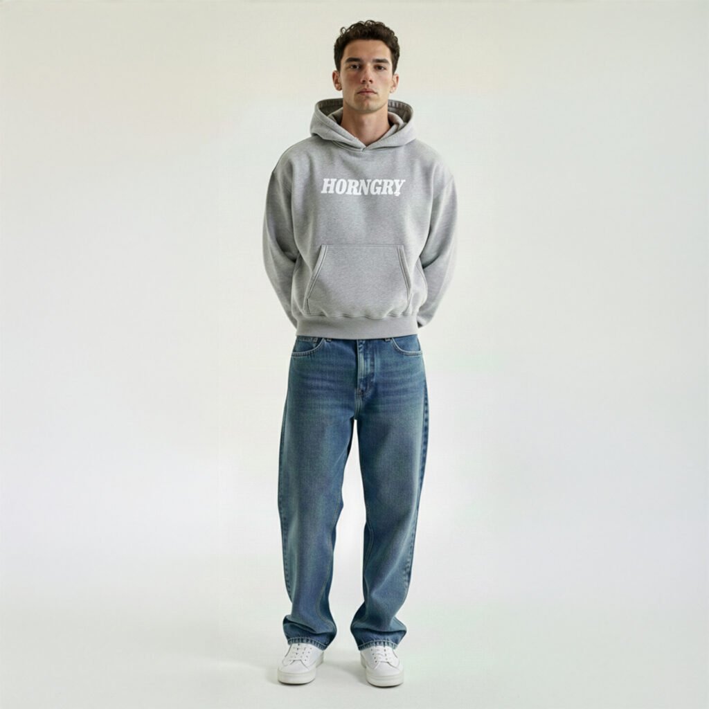 hoodie horngry grey
