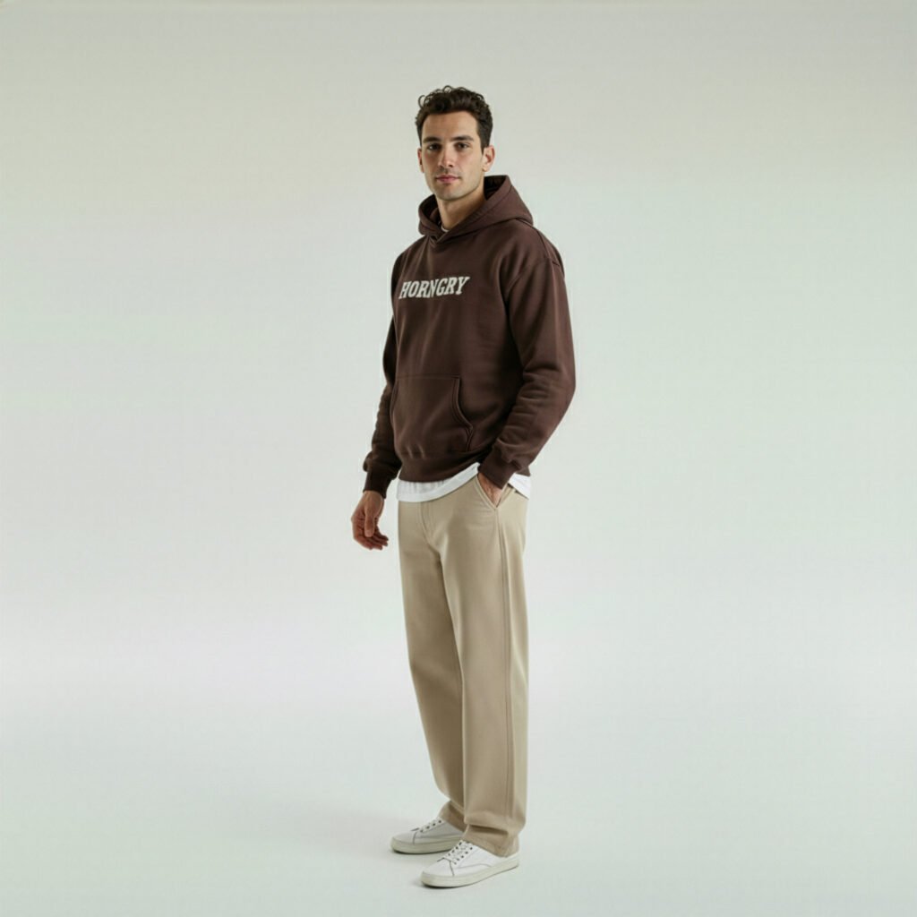 hoodie horngry brown