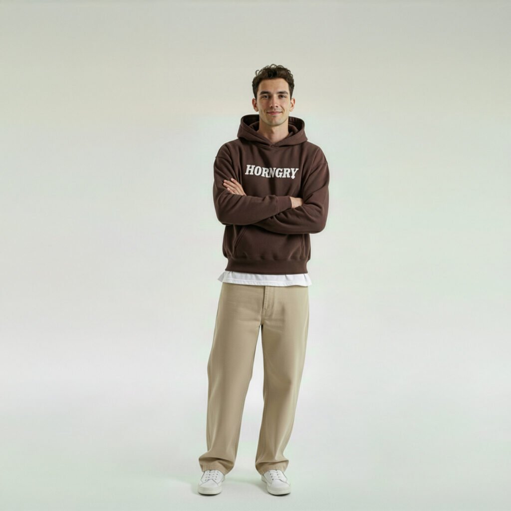 hoodie horngry brown
