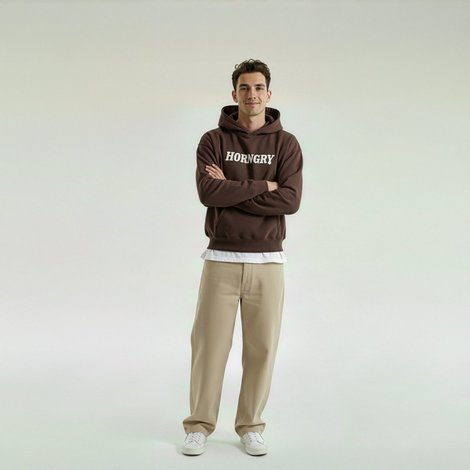 hoodie horngry brown
